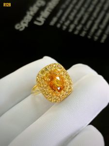 NHẪN BẠC XI  FULL SAPPHIRE VÀNG TỰ NHIÊN