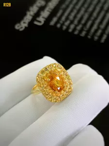 NHẪN BẠC XI  FULL SAPPHIRE VÀNG TỰ NHIÊN