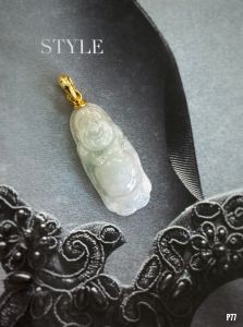 MẶT DÂY BẠC XI PHẬT DI LẶC NGỌC JADEITE TỰ NHIÊN
