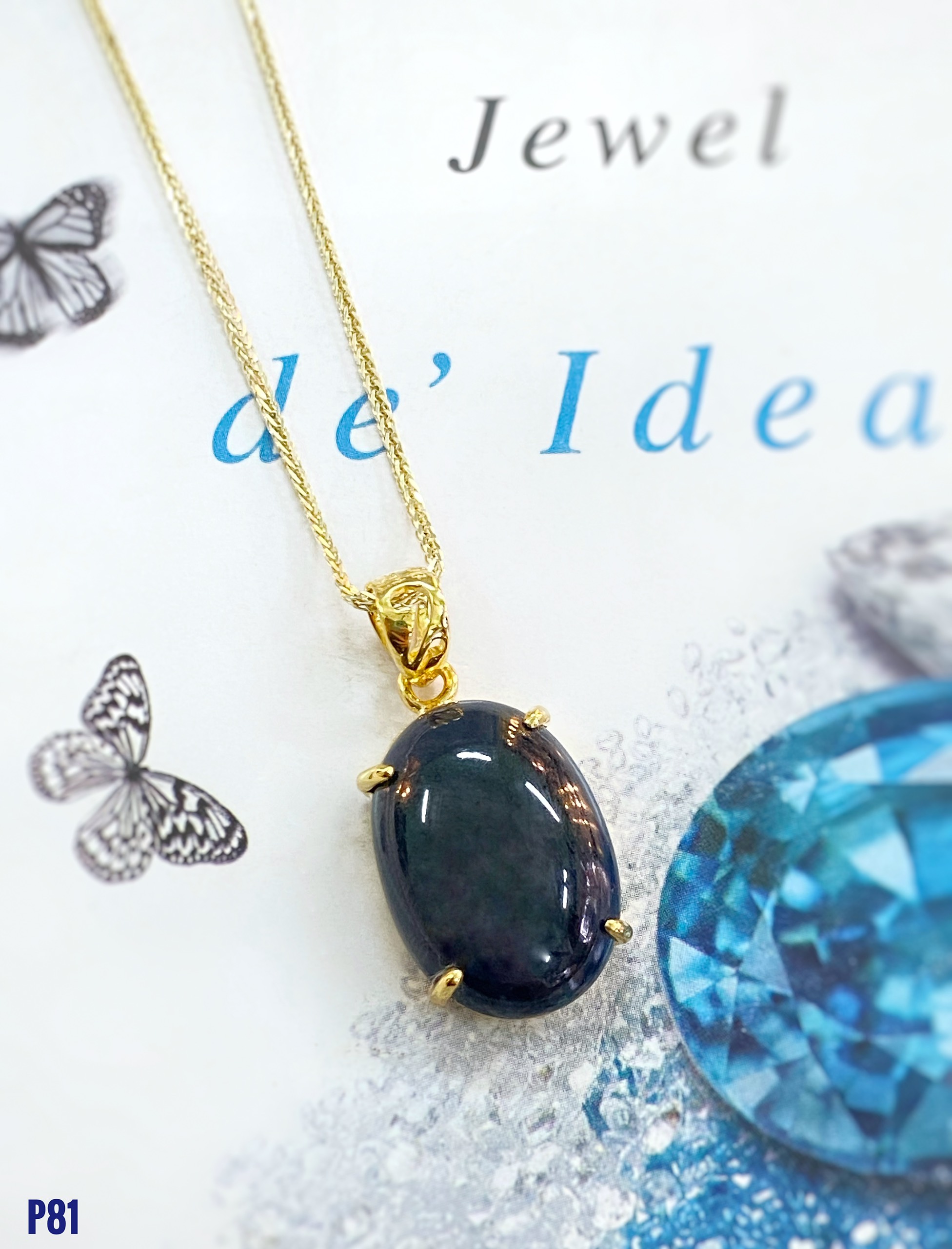 MẶT DÂY BẠC XI ĐÁ SAPPHIRE TỰ NHIÊN