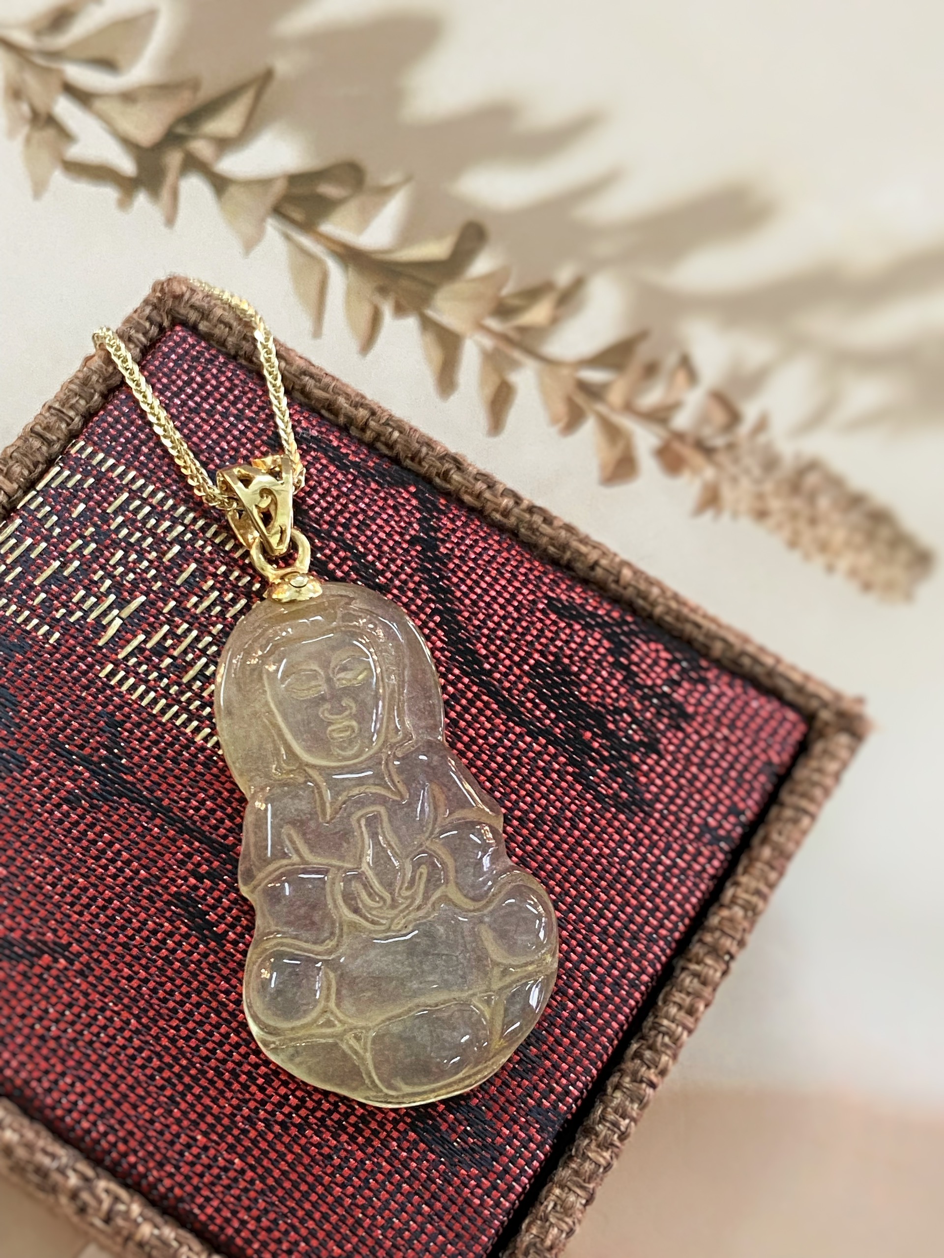 MẶT DÂY BẠC XI PHẬT BÀ NGỌC JADEITE TỰ NHIÊN