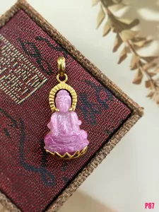 MẶT DÂY BẠC XI PHẬT BÀ ĐÁ RUBY TỰ NHIÊN