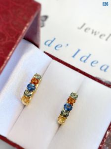KHUYÊN TAI BẠC XI ĐÁ SAPPHIRE TỰ NHIÊN