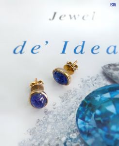 KHUYÊN TAI BẠC XI ĐÁ TANZANITE TỰ NHIÊN