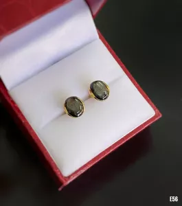 KHUYÊN TAI BẠC XI ĐÁ SAPPHIRE TỰ NHIÊN