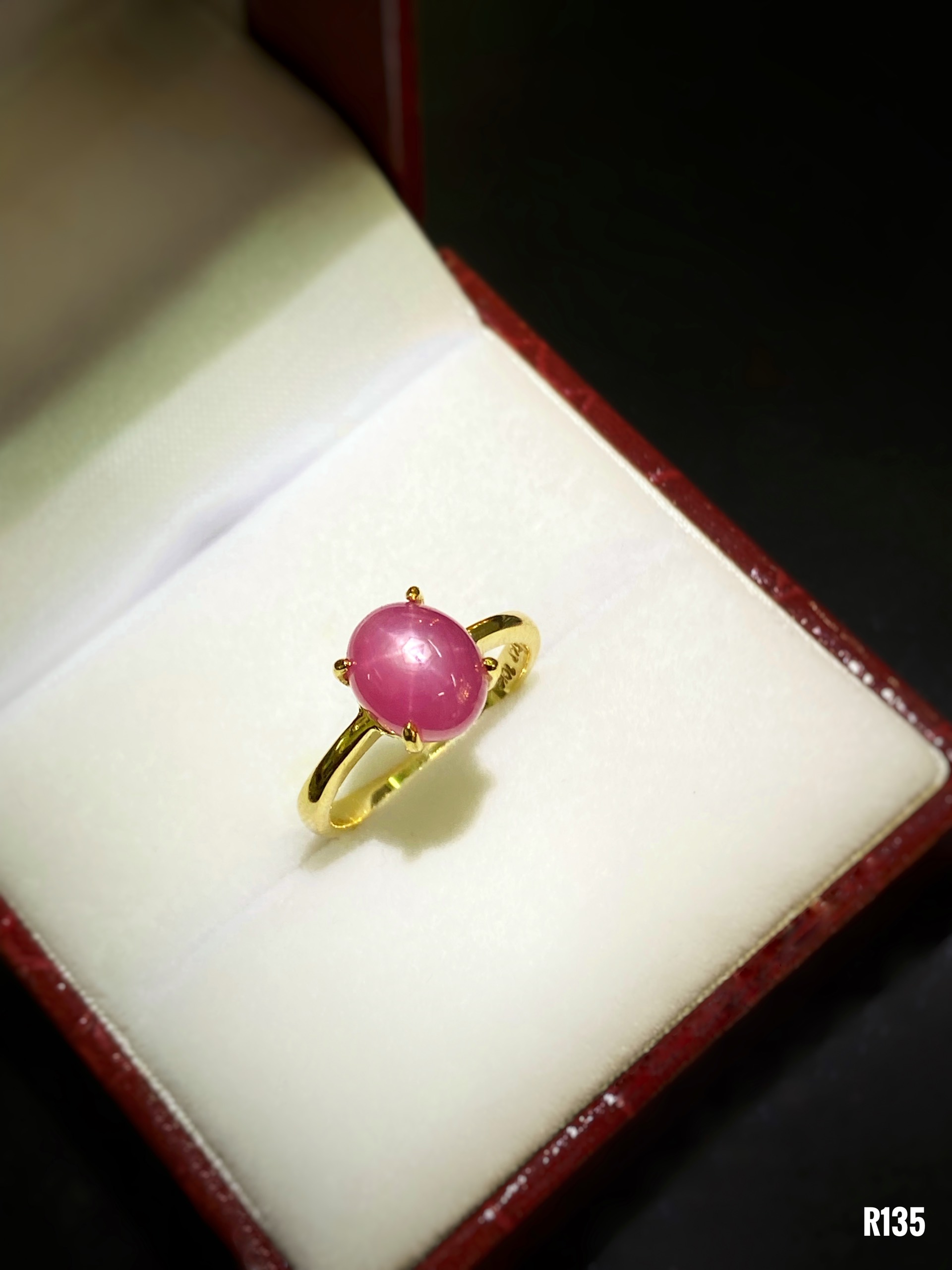 NHẪN BẠC XI ĐÁ RUBY TỰ NHIÊN