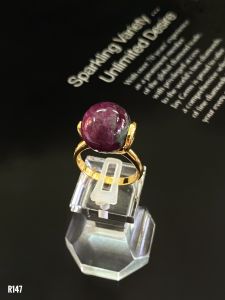 NHẪN  BẠC XI  RUBY TỰ NHIÊN