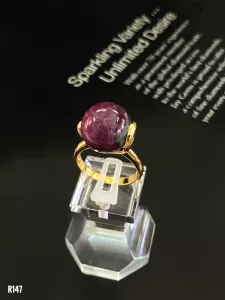NHẪN  BẠC XI  RUBY TỰ NHIÊN