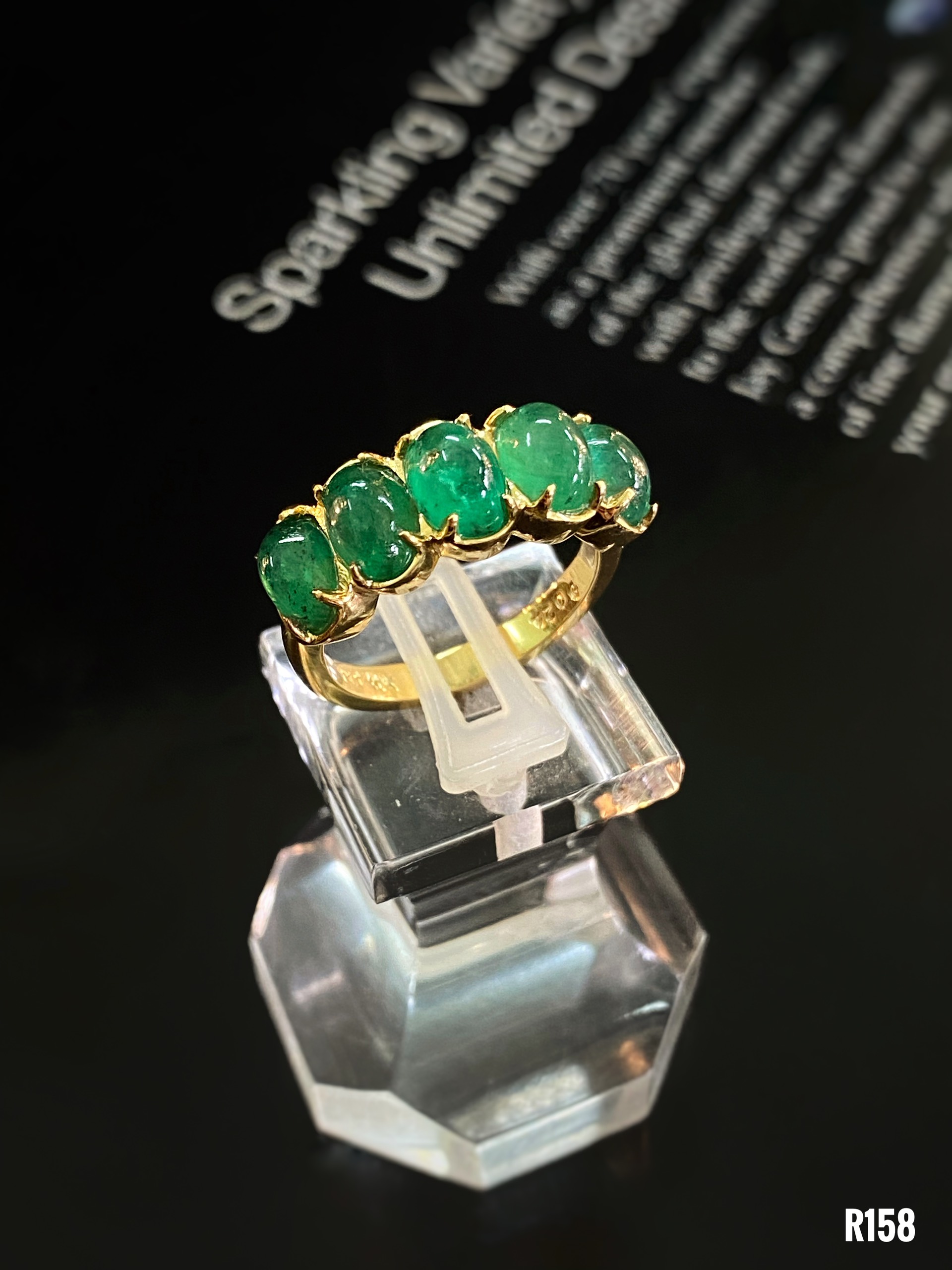 NHẪN  BẠC XI ĐÁ EMERALD-NGỌC LỤC BẢO TỰ NHIÊN