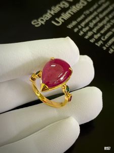NHẪN  BẠC XI  RUBY TỰ NHIÊN