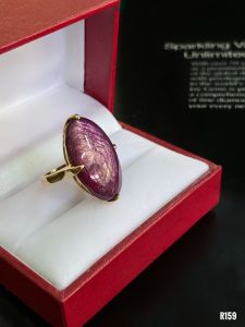NHẪN  BẠC XI  RUBY NAM PHI TỰ NHIÊN