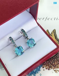 KHUYÊN TAI  BẠC XI  ĐÁ TOPAZ TỰ NHIÊN