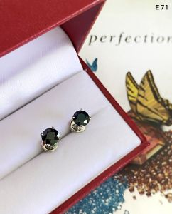 KHUYÊN TAI BẠC XI ĐÁ SAPPHIRE TỰ NHIÊN