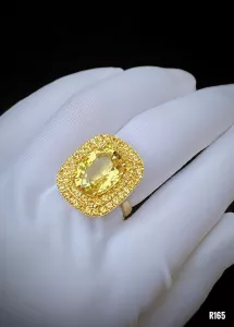 NHẪN  BẠC XI  ĐÁ BERYL KẾT SAPPHIRE TỰ NHIÊN