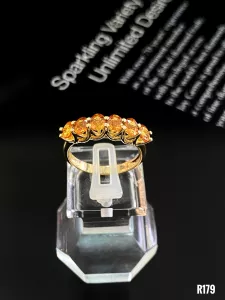 NHẪN  BẠC XI  ĐÁ SAPPHIRE TỰ NHIÊN