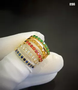 SET 5 NHẪN  BẠC XI  NGŨ HÀNH