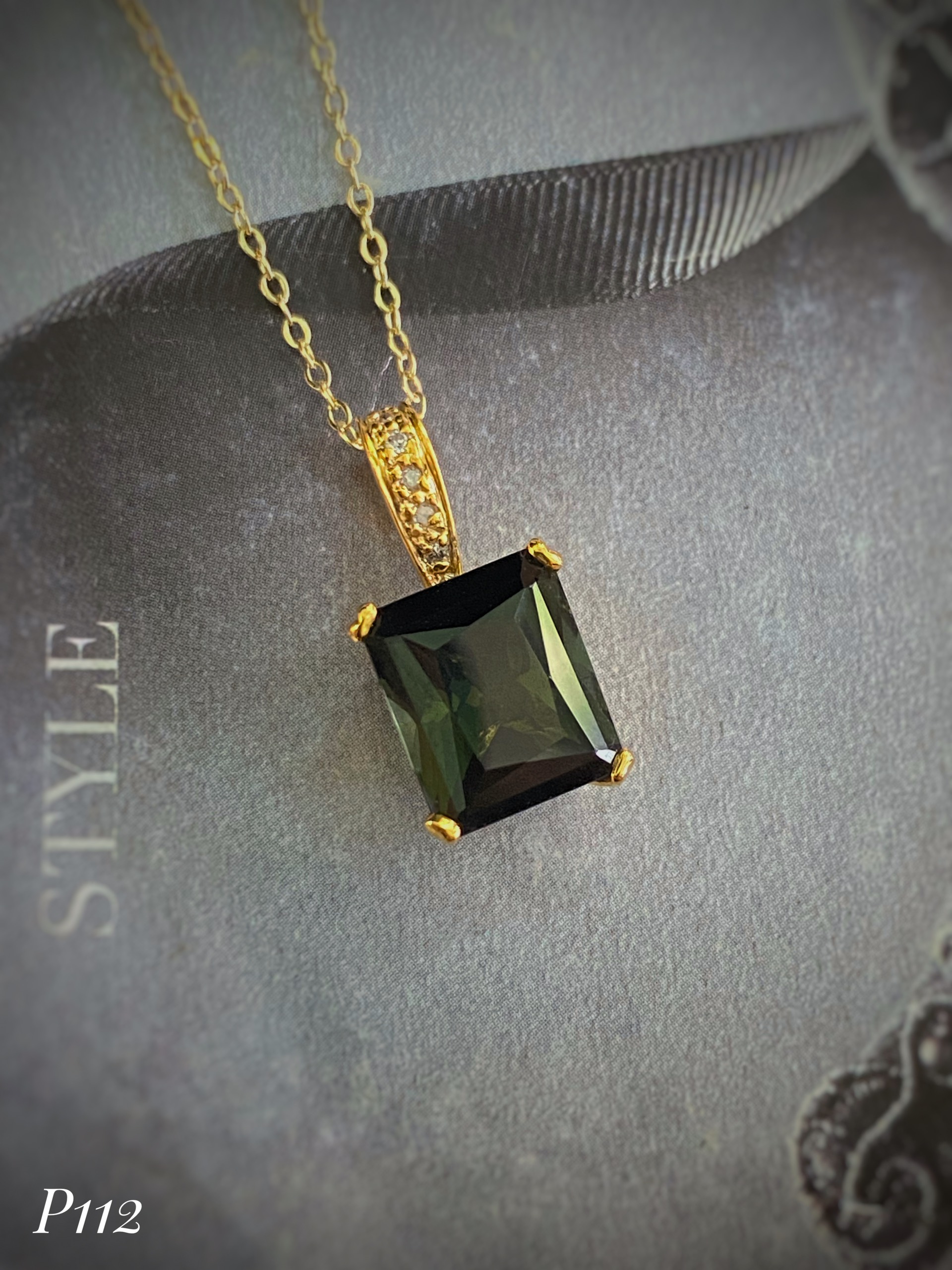 MẶT DÂY BẠC XI ĐÁ TOURMALINE TỰ NHIÊN
