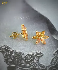 KHUYÊN TAI BẠC XI ĐÁ SAPPHIRE TỰ NHIÊN