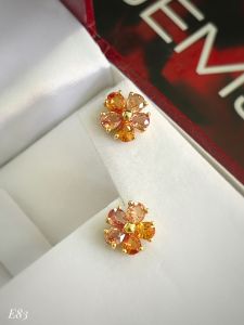 KHUYÊN TAI BẠC XI ĐÁ SAPPHIRE TỰ NHIÊN