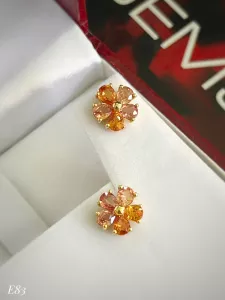 KHUYÊN TAI BẠC XI ĐÁ SAPPHIRE TỰ NHIÊN