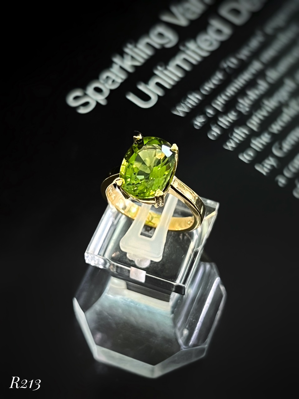 NHẪN  BẠC XI  ĐÁ PERIDOT TỰ NHIÊN