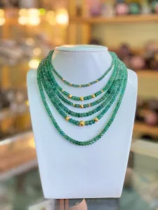 VÒNG CỔ ĐÁ EMERALD - NGỌC LỤC BẢO TỰ NHIÊN