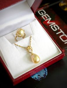BỘ BẠC 92.5 XI VÀNG NGỌC TRAI SOUTH SEA TỰ NHIÊN