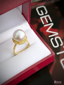 NHẪN BẠC 92.5 NGỌC TRAI KẾT SAPPHIRE TỰ NHIÊN