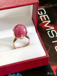 NHẪN BẠC 92.5 XI VÀNG ĐÁ RUBY TỰ NHIÊN