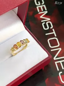 NHẪN BẠC 92.5 ĐÁ SAPPHIRE TỰ NHIÊN