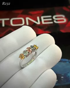 NHẪN BẠC 92.5 ĐÁ SAPPHIRE TỰ NHIÊN