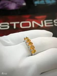 NHẪN BẠC 92.5 ĐÁ SAPPHIRE TỰ NHIÊN
