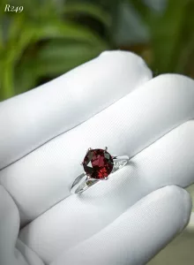 NHẪN BẠC 92.5 ĐÁ TOURMALINE TỰ NHIÊN