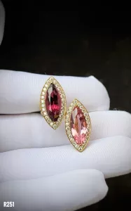 NHẪN BẠC 92.5 XI VÀNG TOURMALINE TỰ NHIÊN