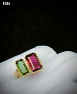 NHẪN BẠC 92.5 XI VÀNG ĐÁ TOURMALINE TỰ NHIÊN