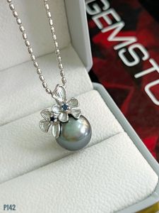 MẶT DÂY BẠC XI NGỌC TRAI TAHITI TỰ NHIÊN
