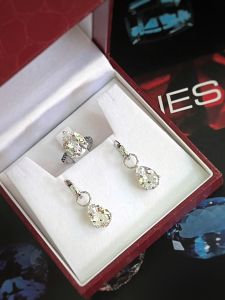 BỘ TRANG SỨC BẠC 92.5 ĐÁ TOPAZ
