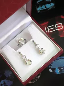 BỘ TRANG SỨC BẠC 92.5 ĐÁ TOPAZ
