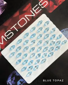 NATURAL BLUE TOPAZ HÌNH HẠT THÓC