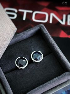 KHUYÊN TAI BẠC XI ĐÁ SAPPHIRE TỰ NHIÊN