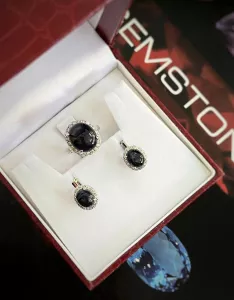 BỘ BẠC 92.5 ĐÁ SAPPHIRE TỰ NHIÊN