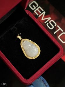 MẶT DÂY BẠC XI HỒ LÔ NGỌC JADEITE TỰ NHIÊN