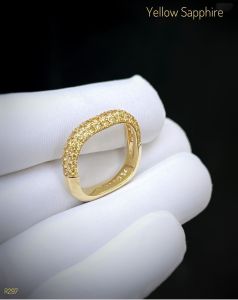 NHẪN BẠC 92.5 XI VÀNG  SAPPHIRE VÀNG TỰ NHIÊN