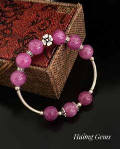 VÒNG TAY RUBY NAM PHI MIX CHARM BẠC 92.5