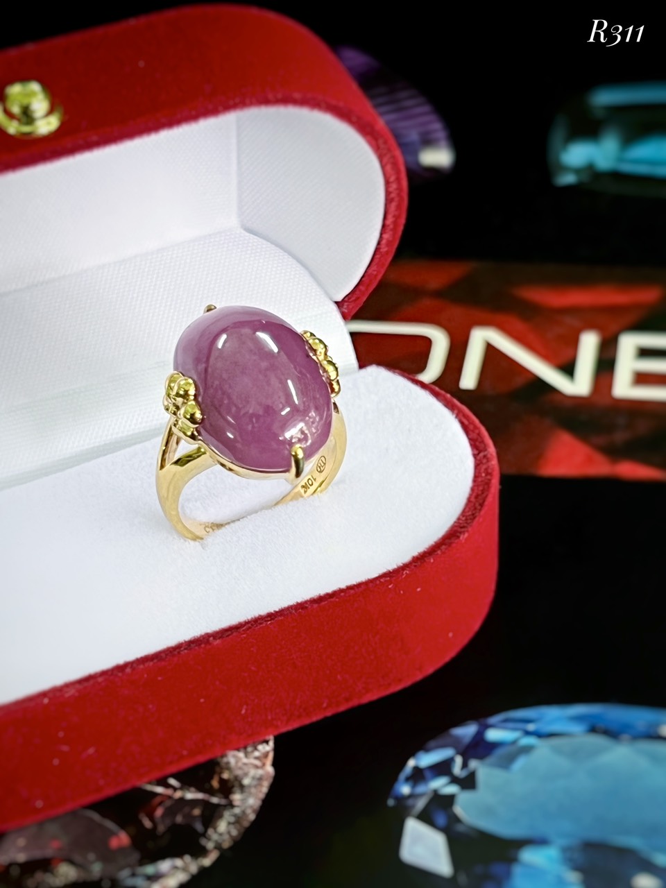 NHẪN BẠC 92.5 XI VÀNG ĐÁ SAPPHIRE TỰ NHIÊN
