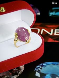 NHẪN BẠC 92.5 XI VÀNG ĐÁ SAPPHIRE TỰ NHIÊN
