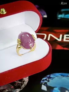 NHẪN BẠC 92.5 XI VÀNG ĐÁ SAPPHIRE TỰ NHIÊN