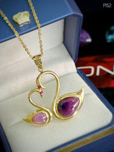 MẶT DÂY BẠC XI THIÊN NGA ĐÁ RUBY, SAPPHIRE TỰ NHIÊN