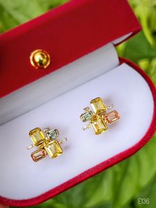 KHUYÊN TAI BẠC XI ĐÁ SAPPHIRE TỰ NHIÊN