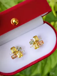 KHUYÊN TAI BẠC XI ĐÁ SAPPHIRE TỰ NHIÊN